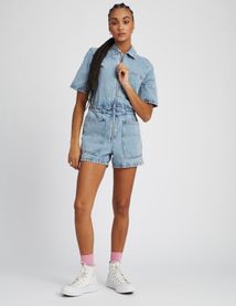 Combi short en jean