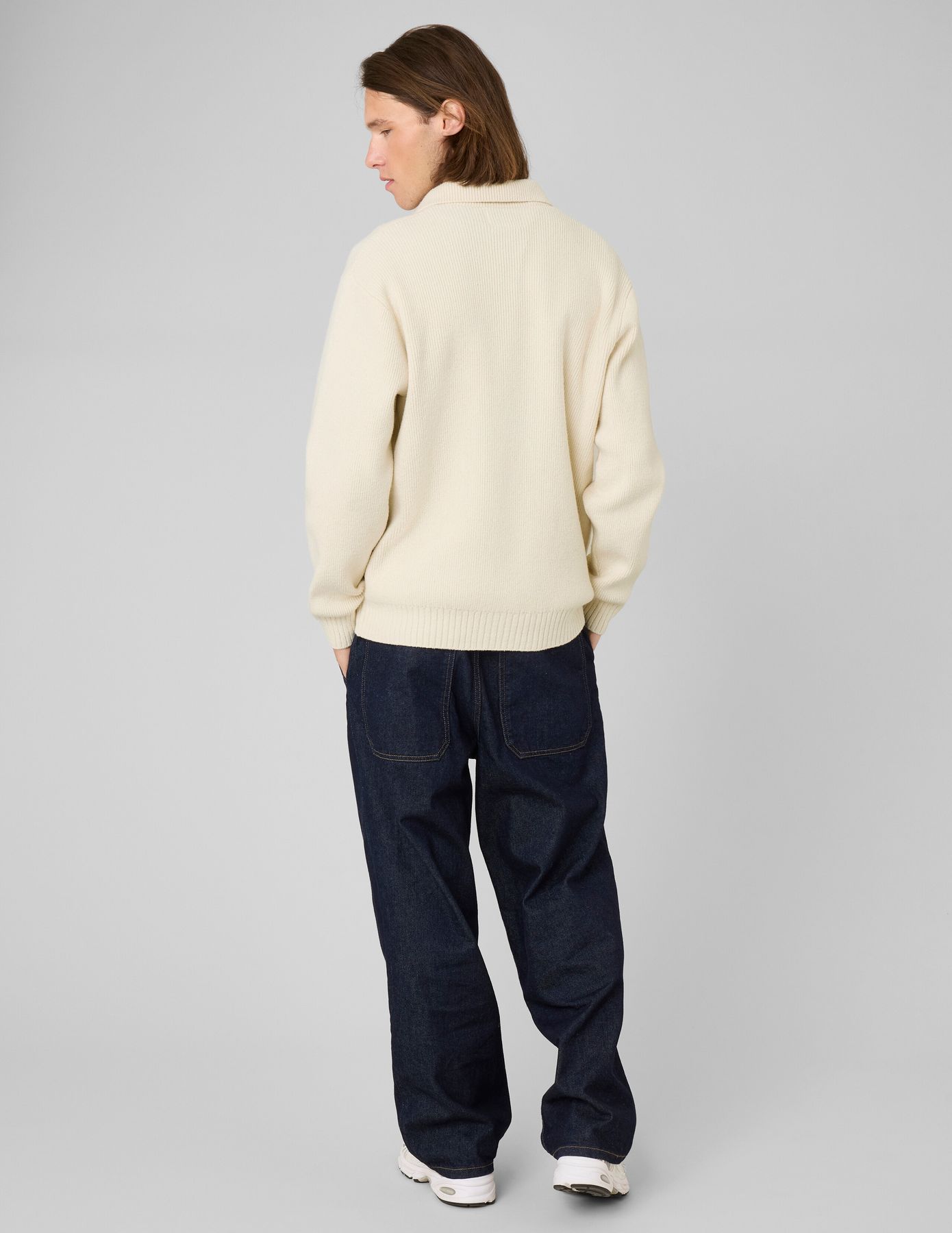 Cardigan zipp&eacute; col polo