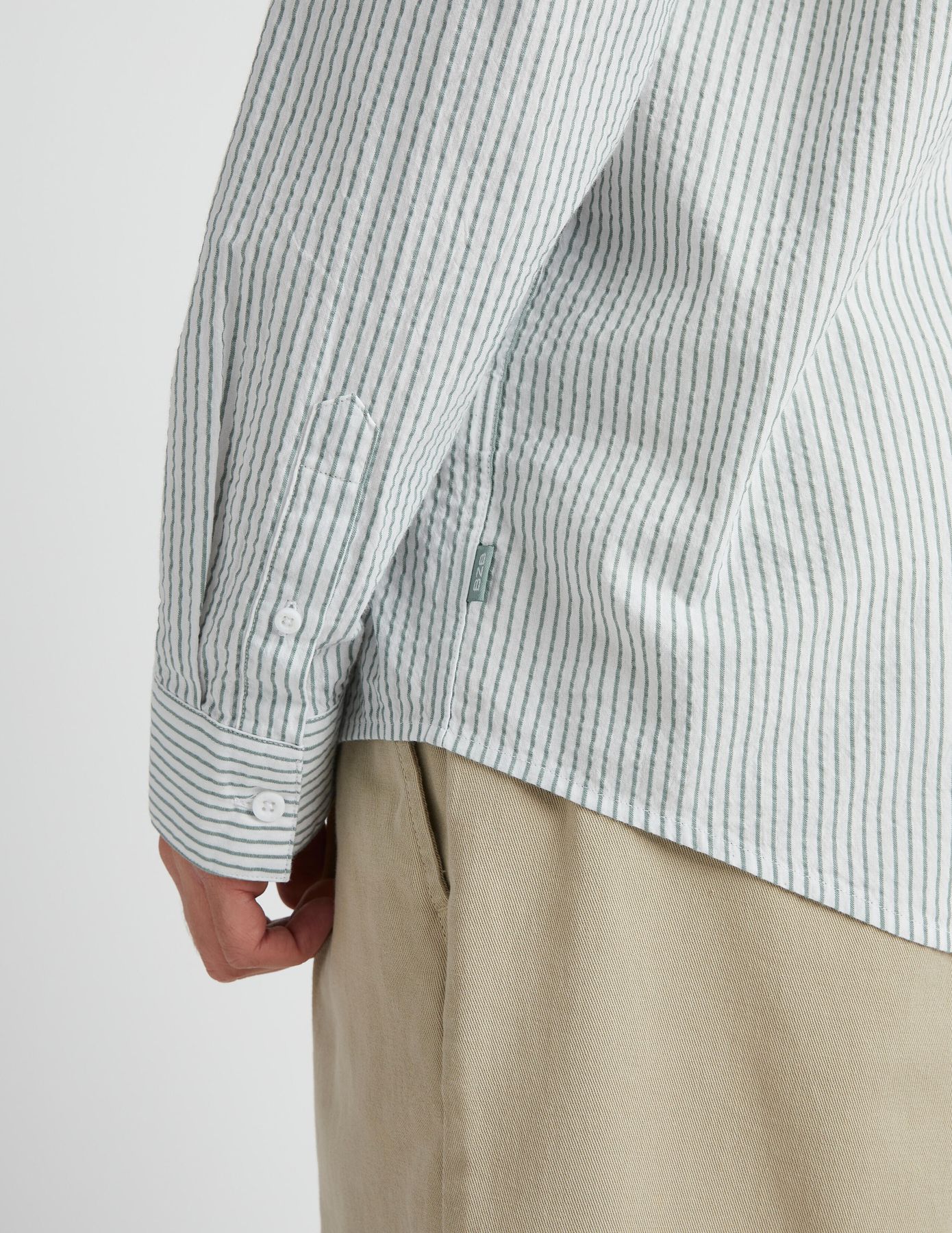 Chemise seersucker rayée