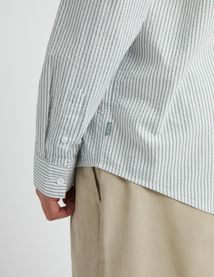 Chemise seersucker rayée