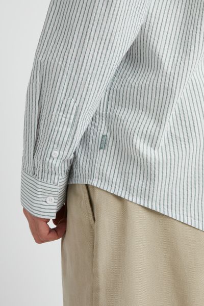 Chemise seersucker rayée