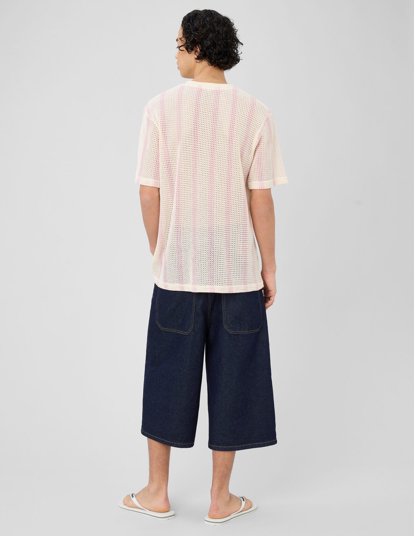 T-shirt tricot &agrave; rayures