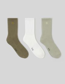 Lot de 3 paires de chaussettes broderie