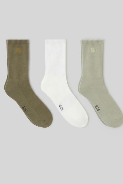 Lot de 3 paires de chaussettes broderie