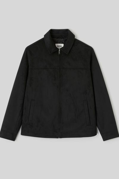 Veste zipp&eacute;e en su&eacute;dine