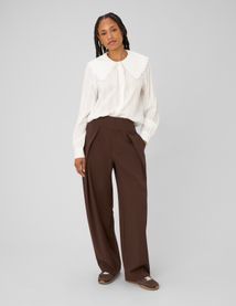 Pantalon ample pliss&eacute;