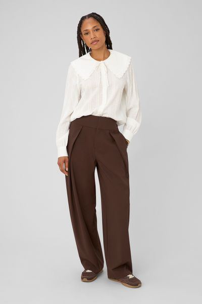 Pantalon ample pliss&eacute;