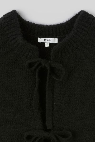 Gilet sans manches &agrave; noeuds