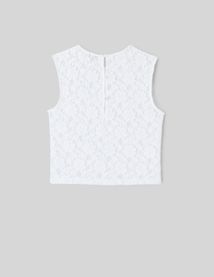 Top sans manche en dentelle
