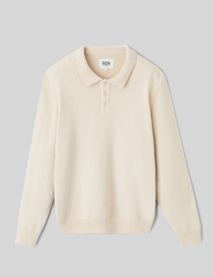 Pull chenille col polo