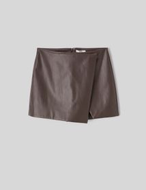Jupe short effet enduit