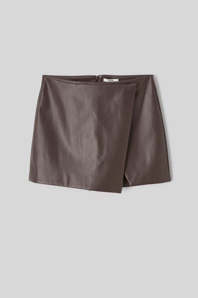 Jupe short effet enduit