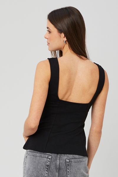 Débardeur dos nu peplum