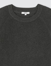 Pull col rond coton uni