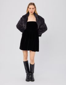 Robe bustier en velours