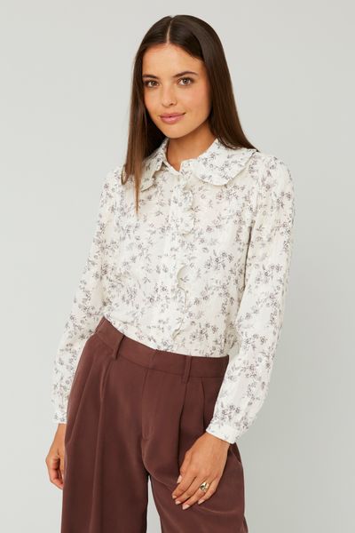 Chemise en broderie anglaise imprimée