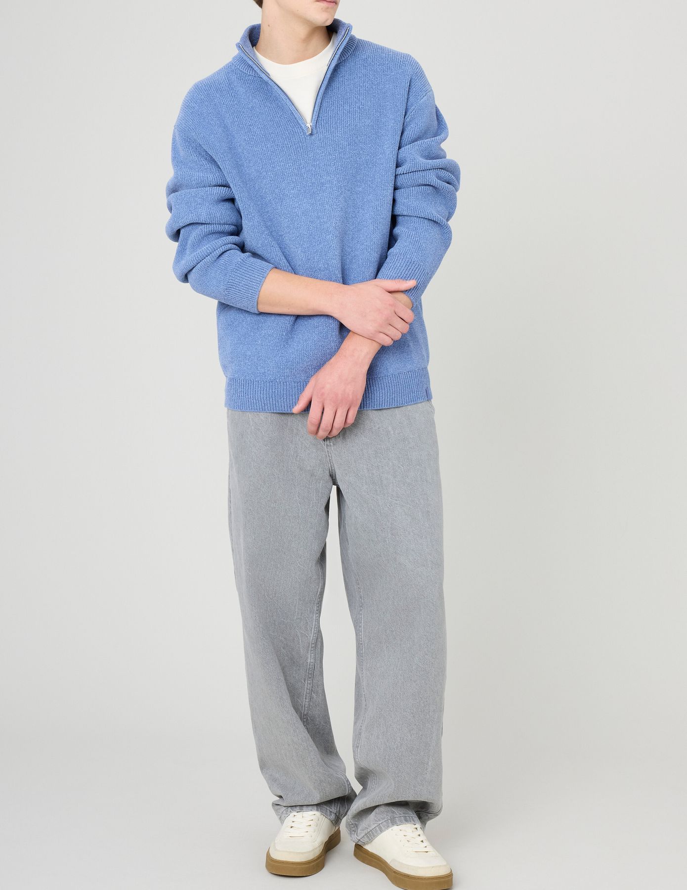 Pull chenille col montant