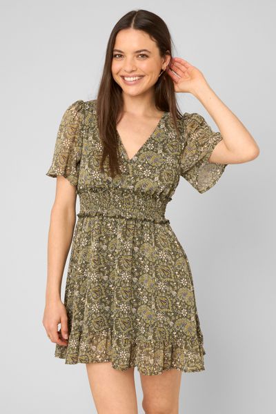 Robe courte imprim&eacute;e