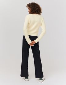 Gilet col rond fluffy