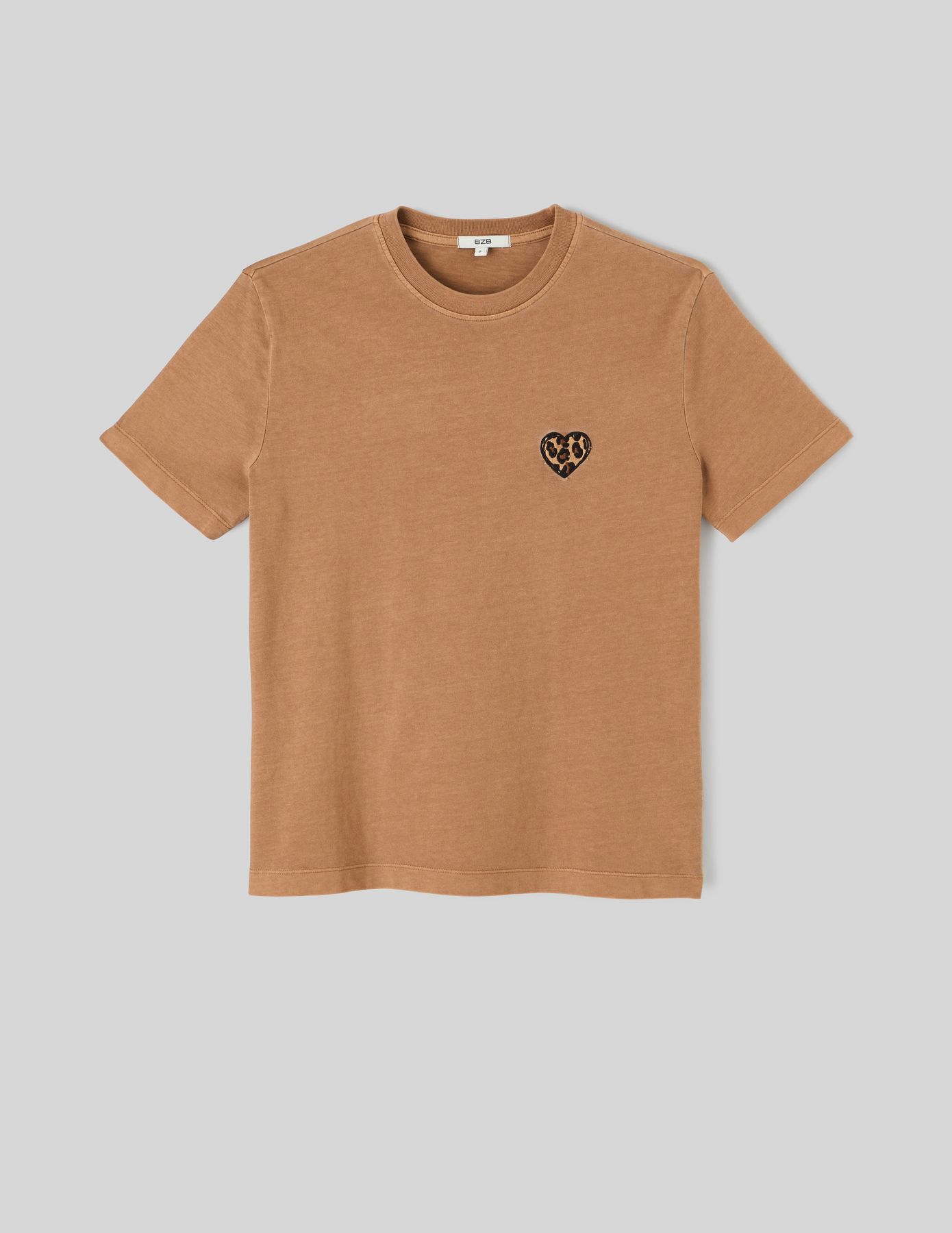T-shirt broderie léopard