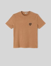 T-shirt broderie léopard