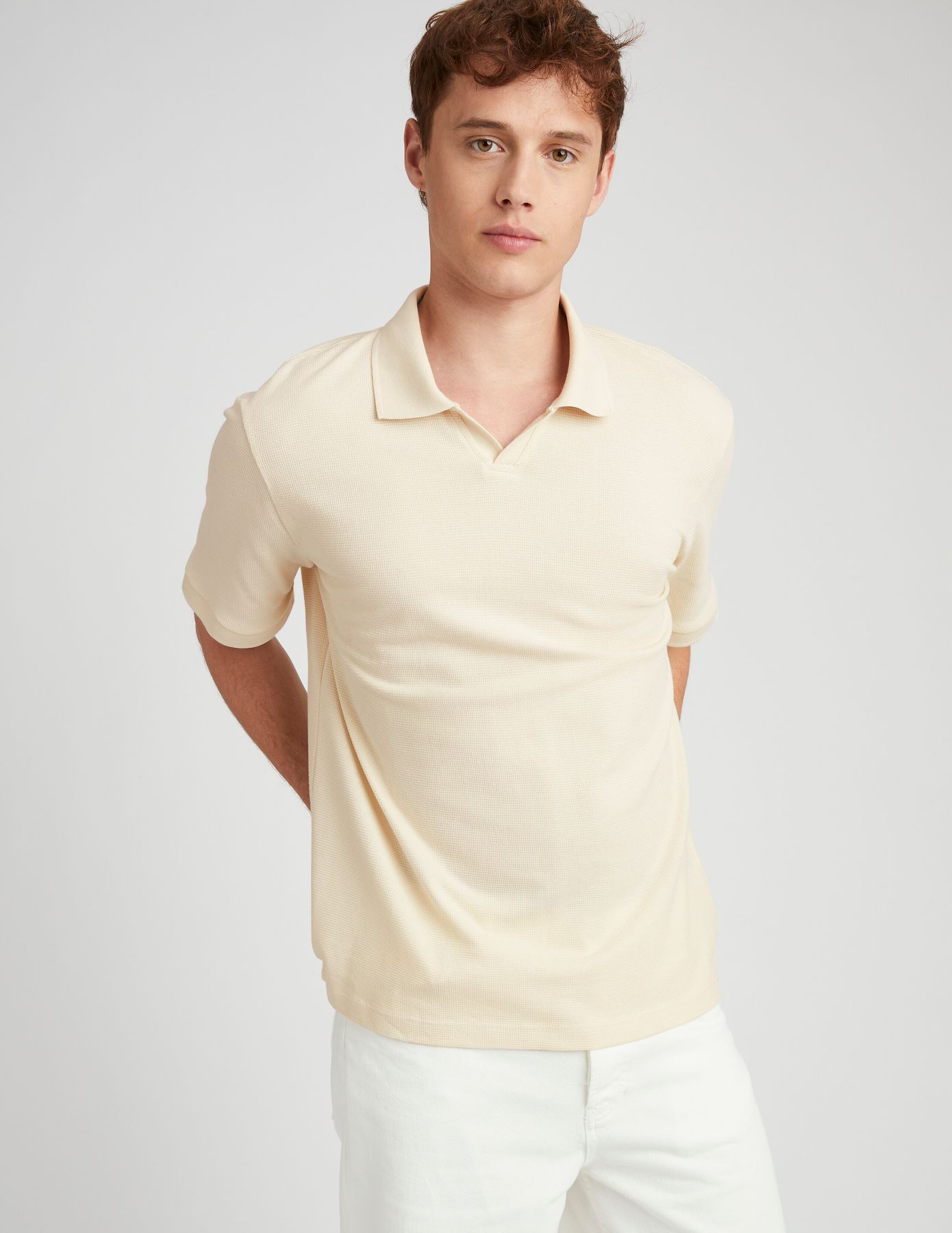 Polo matière fantaisie