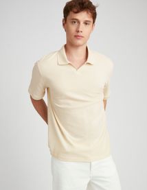 Polo matière fantaisie