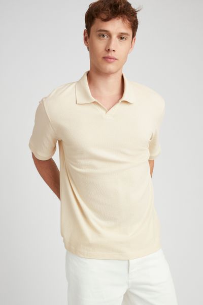 Polo matière fantaisie