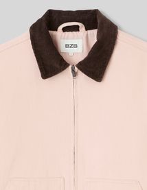 Veste zipp&eacute;e unie col velours