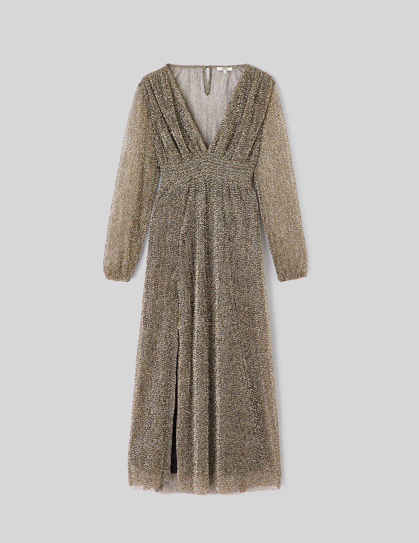 Robe longue plissée