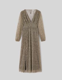 Robe longue plissée