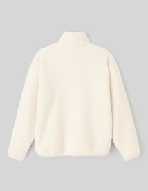Sweat sherpa col montant zippé