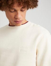 Sweat col rond brodé message