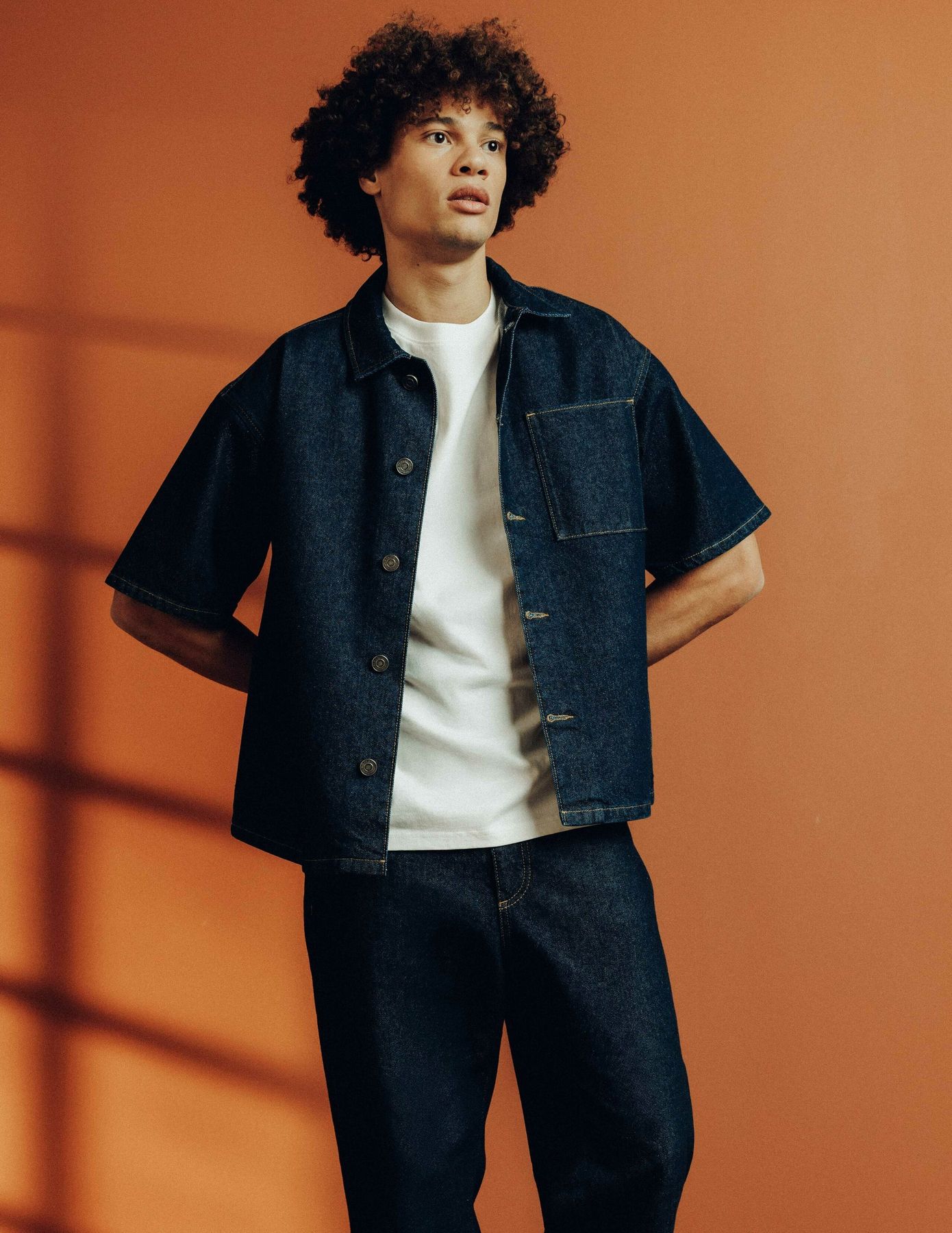 Chemise manches courtes en jean