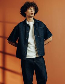 Chemise manches courtes en jean