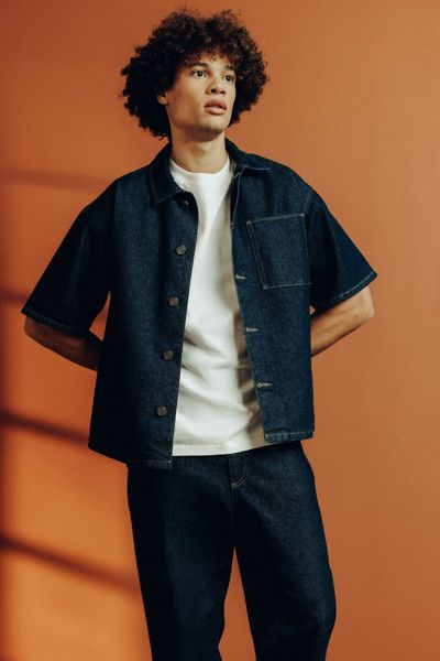 Chemise manches courtes en jean