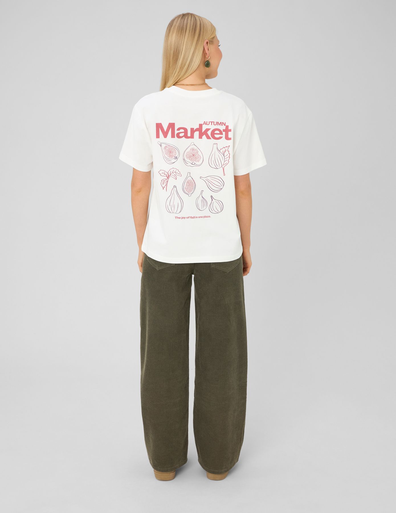 Pantalon wide leg velours