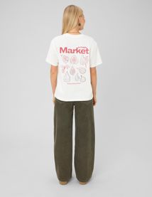 Pantalon wide leg velours