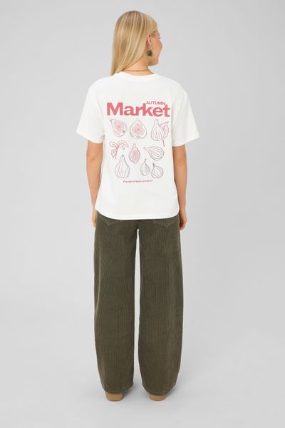 Pantalon wide leg velours