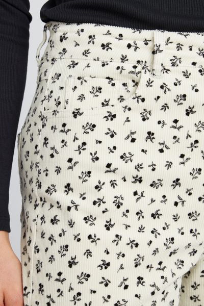Pantalon velours wide leg imprimé