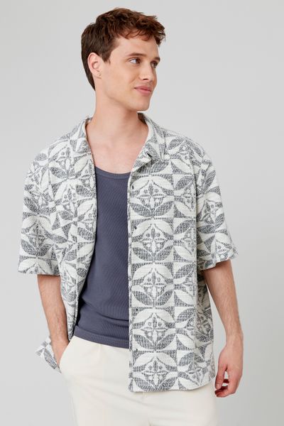 Chemisette en maille Jacquard