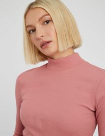 T-shirt col montant uni