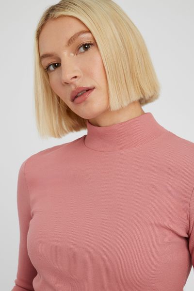 T-shirt col montant uni