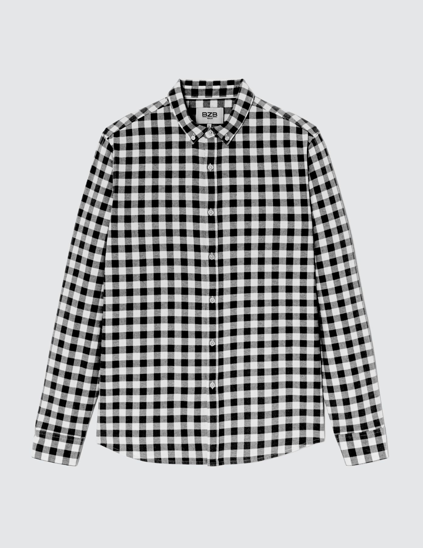 Chemise droite à carreaux