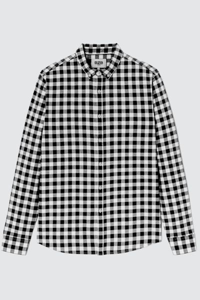 Chemise droite à carreaux