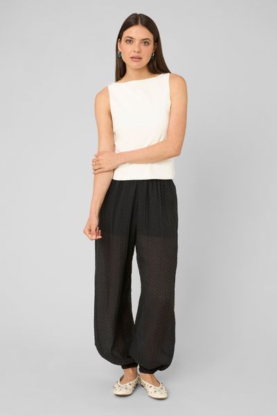 Pantalon bouffant plumetis