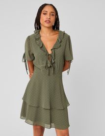 Robe courte en plumetis