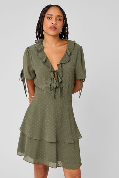 Robe courte en plumetis