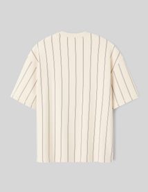 T-shirt broderie poitrine rayé