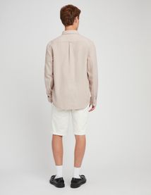 Chemise texturée unie droite